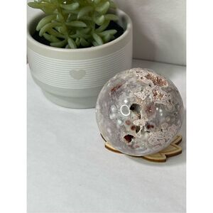 Pink Flower Agate Sphere